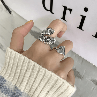 THAI SILVER Palm Leaf Rings